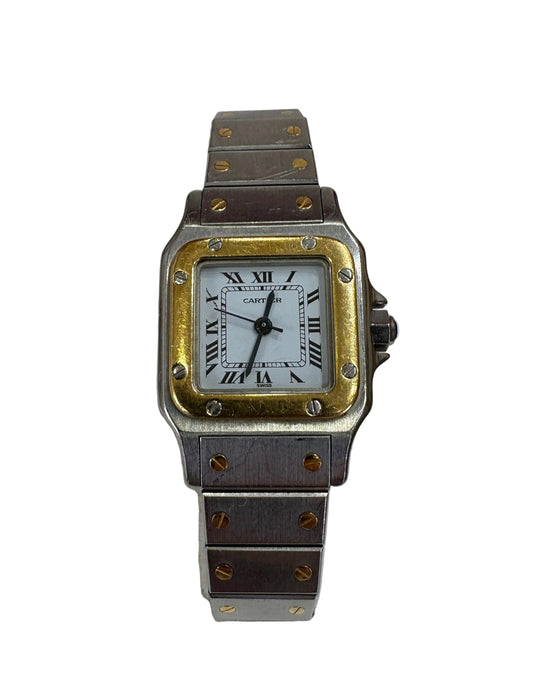 Cartier Orologio Santos Galbée Modello Piccolo Acciaio e Oro Giallo 18k