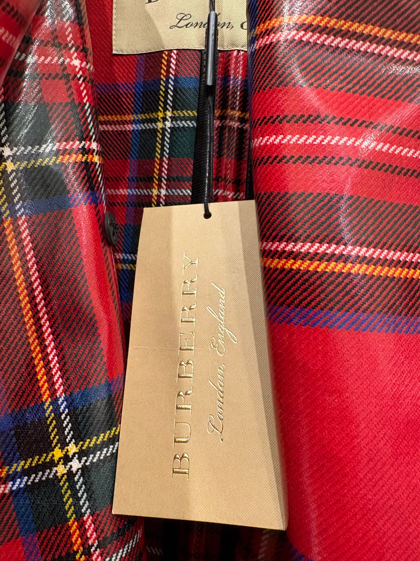 Burberry trench coat  lungo in vinile e lana vergine