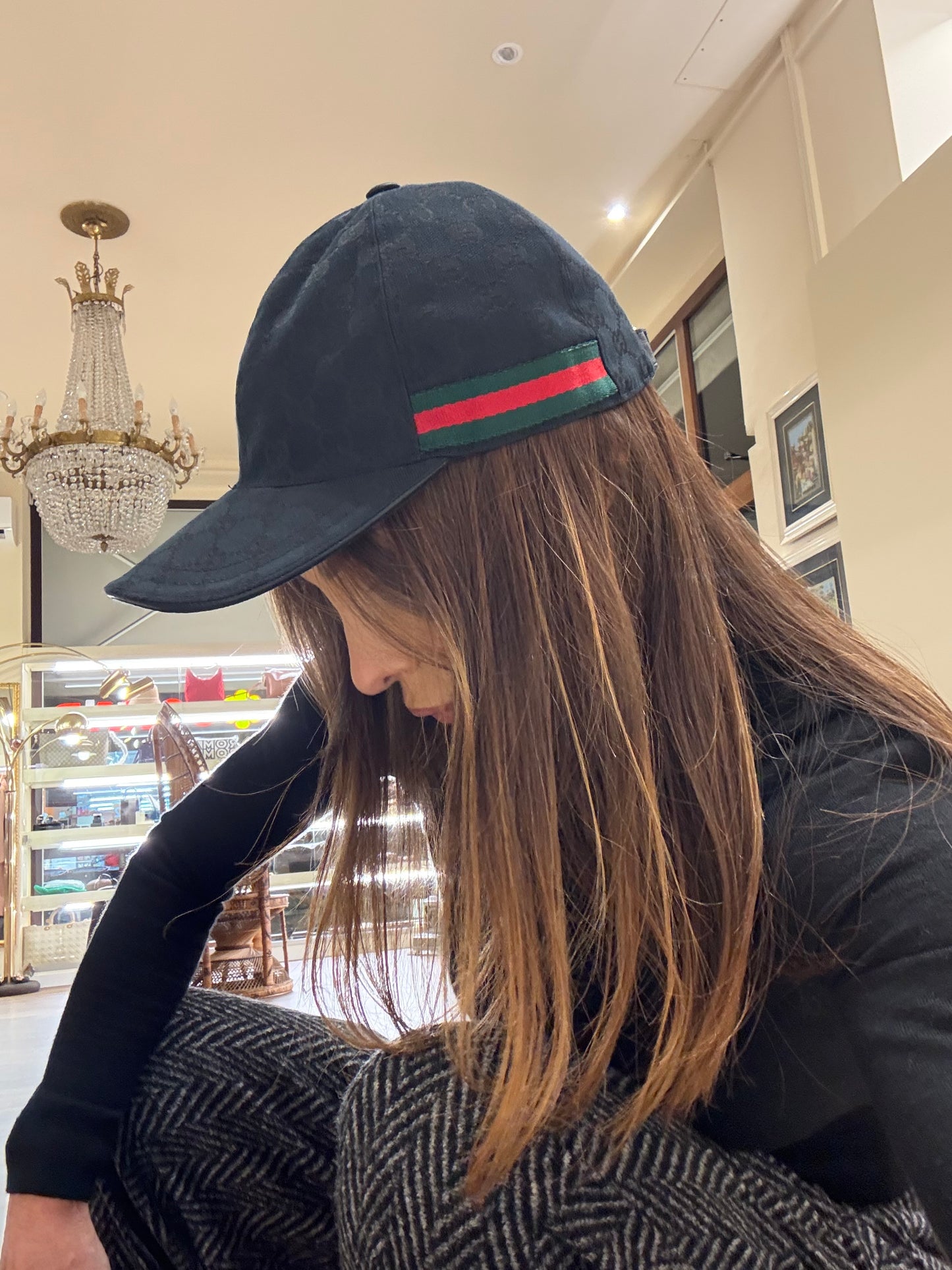 Gucci cappello in tela GG 56/57 mis S