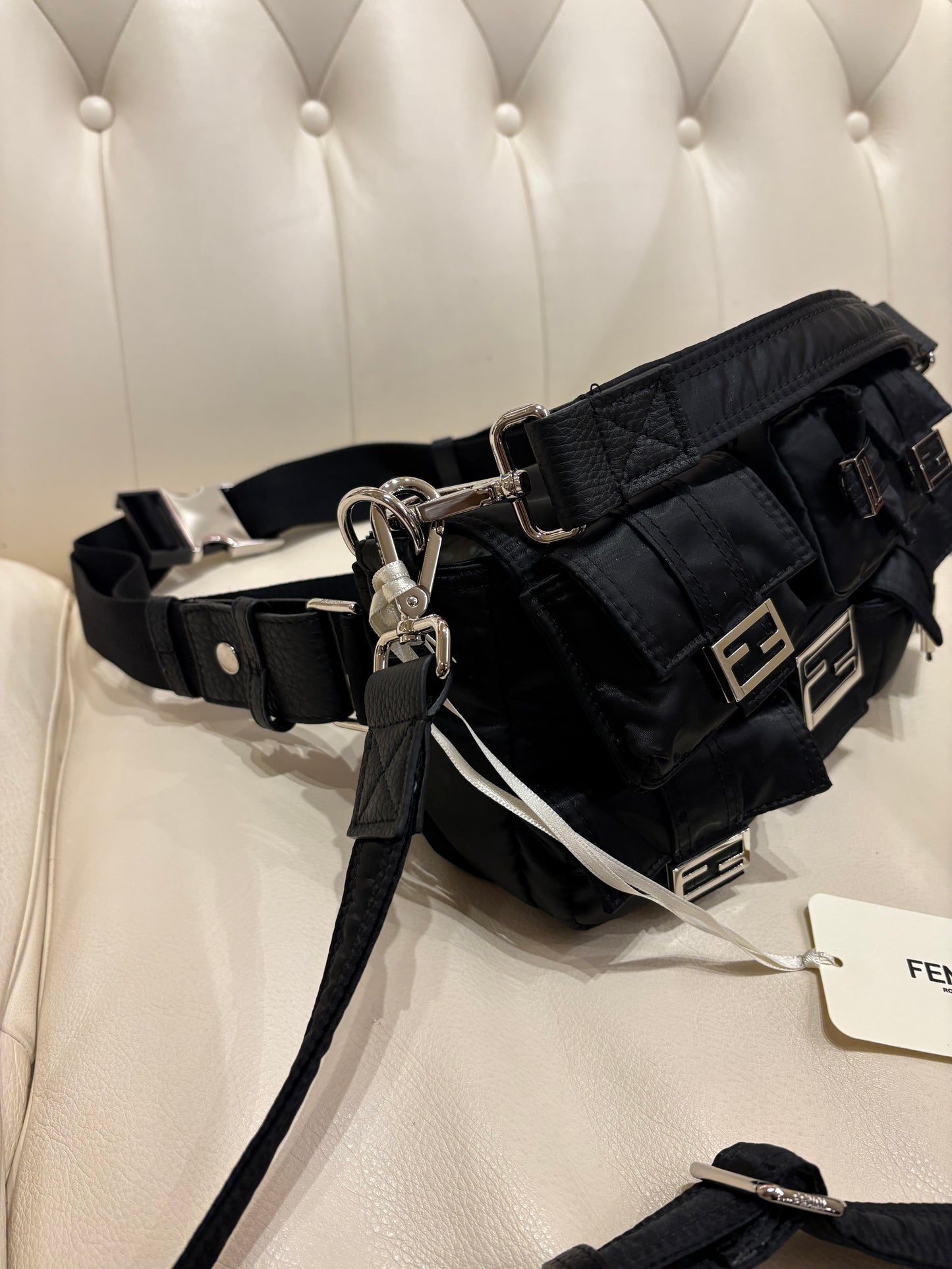 Fendi borsa  multipocket in nylon