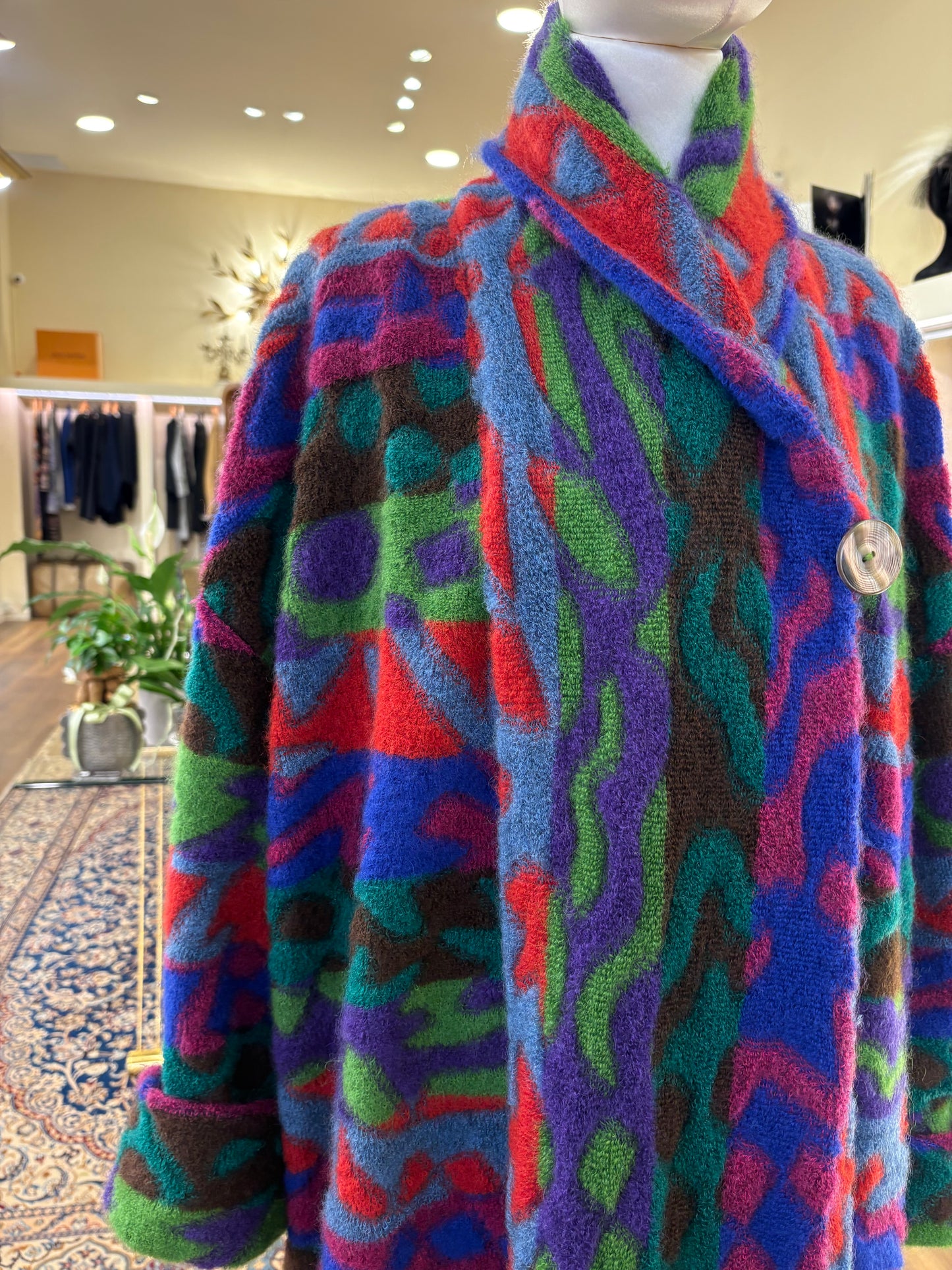 Missoni cappotto oversize  multicolor  in maglia mohair