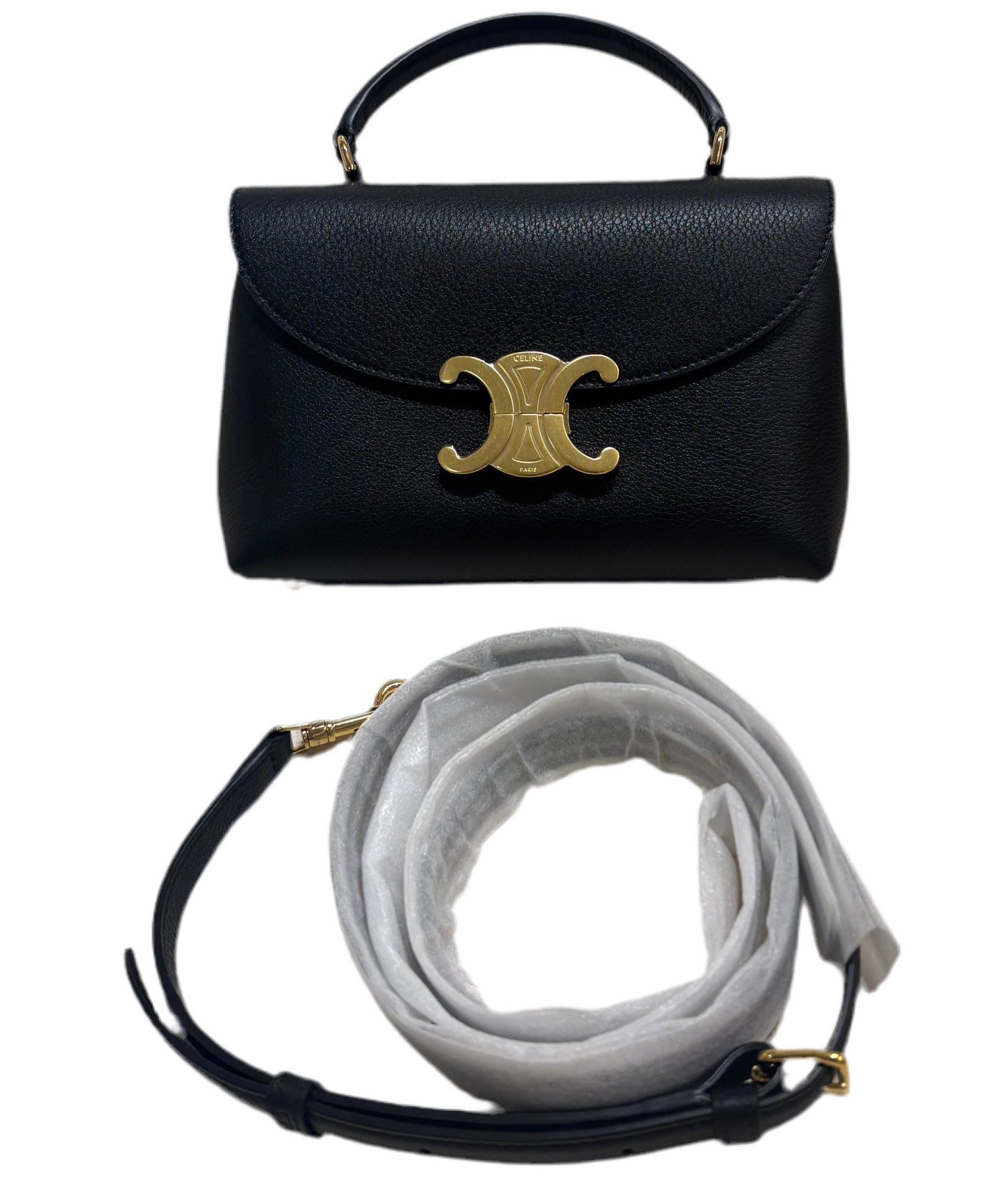 Celine borsa Nino Teen in pelle di vitello granata