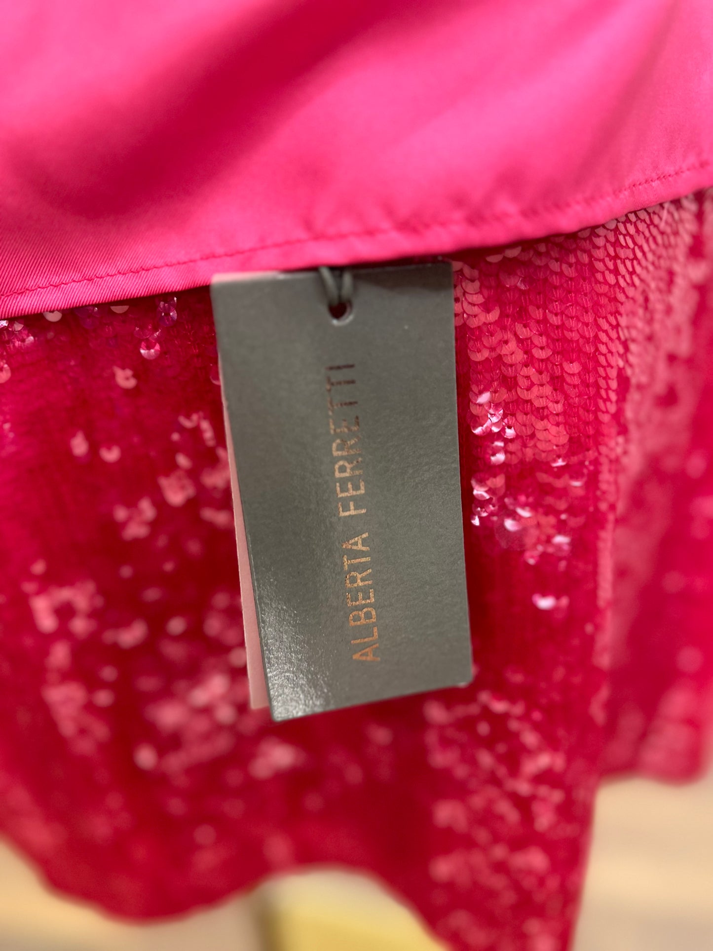 Alberta Ferretti gonna rosa  fluo paillettes