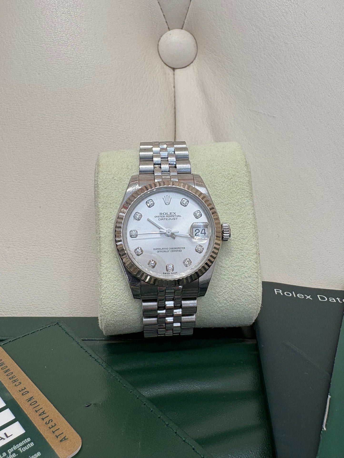 Rolex Oyster Perpetual acciaio /oro e diamanti mis 31