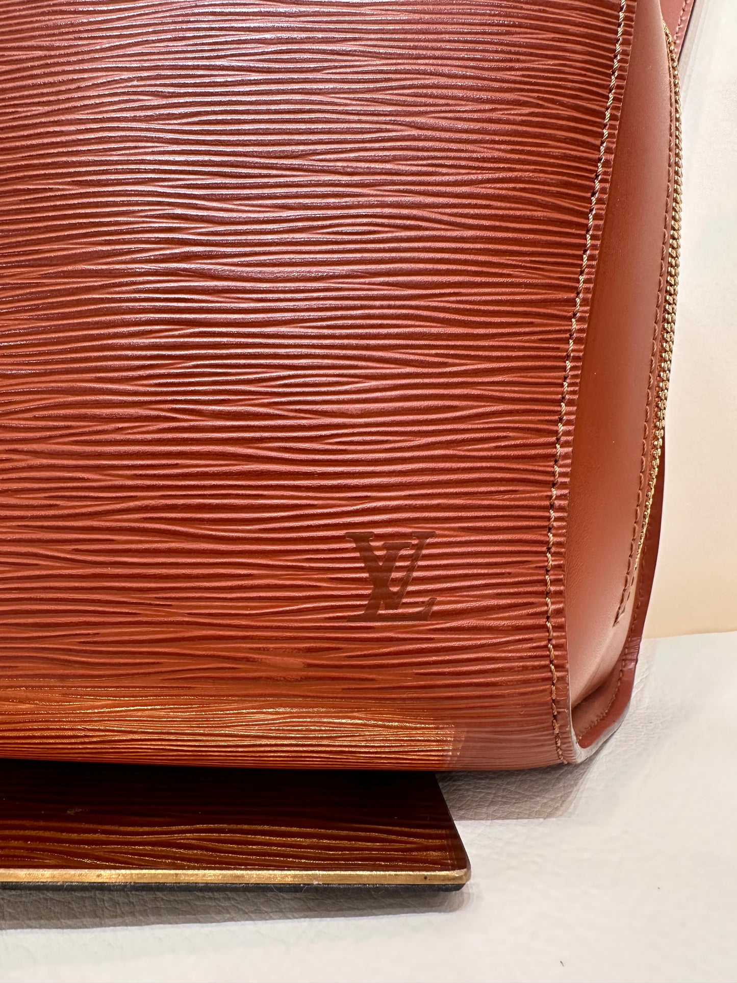 Louis Vuitton zaino Mabillon in pelle epi marrone