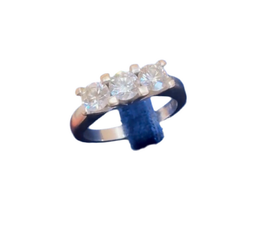 Recarlo anello Trilogy oro bianco e diamanti ct1