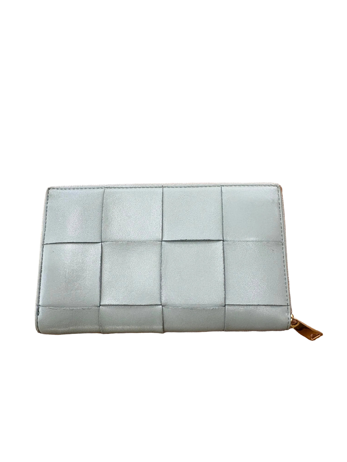 Bottega Veneta Portafoglio Cassette Zip Around in Pelle Maxi Intrecciato