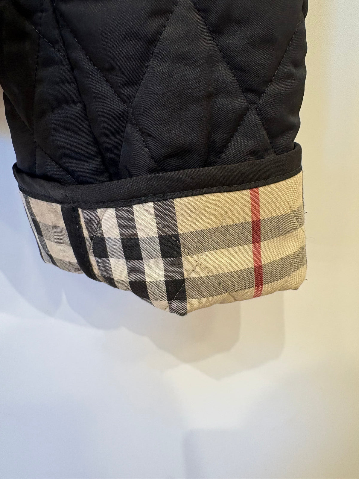 Burberry piumino mezzo peso tecnico imbottito interno check 46