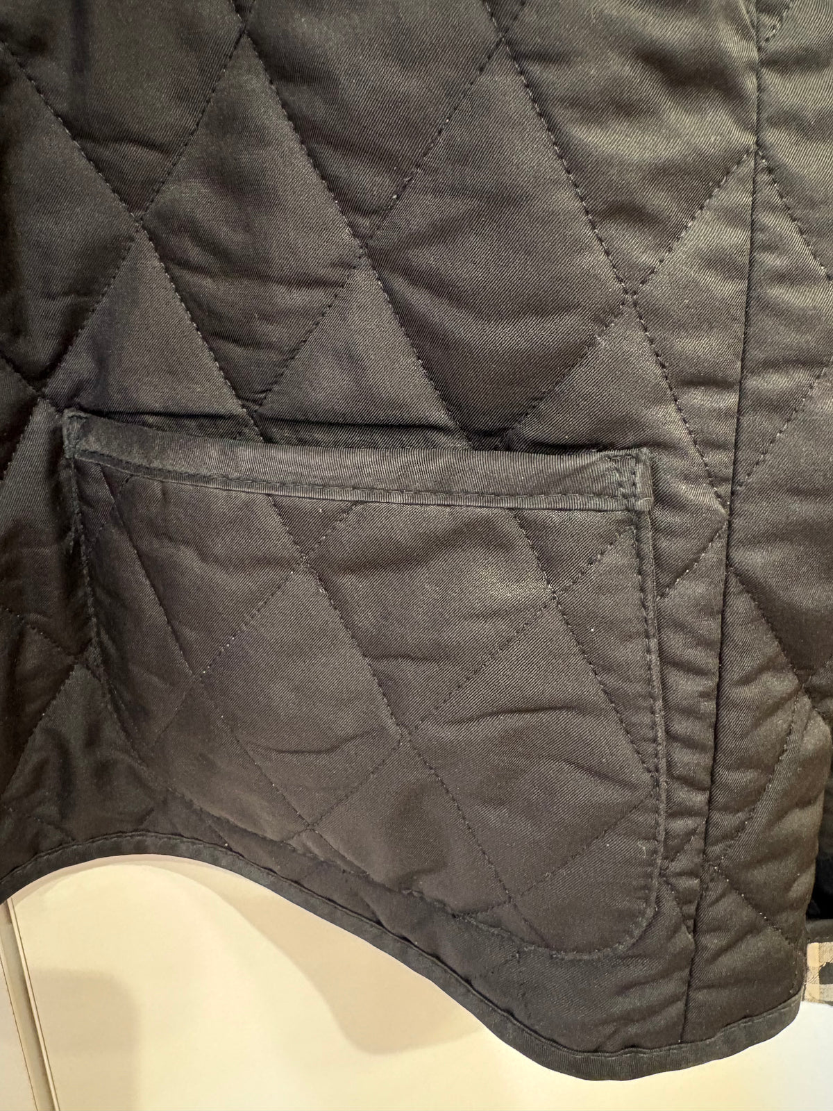 Burberry piumino mezzo peso tecnico imbottito interno check 46