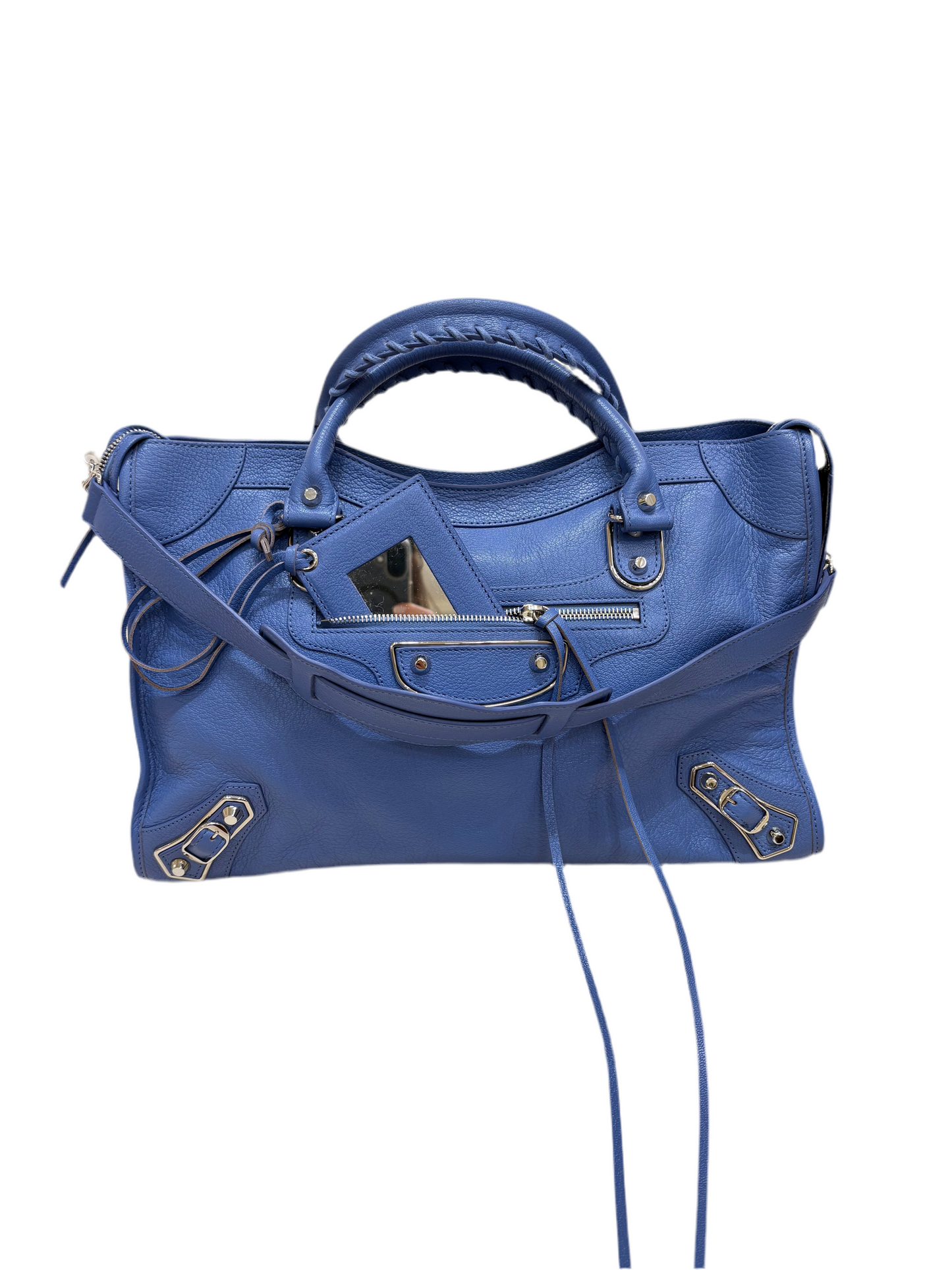 Balenciaga City in pelle azzurra