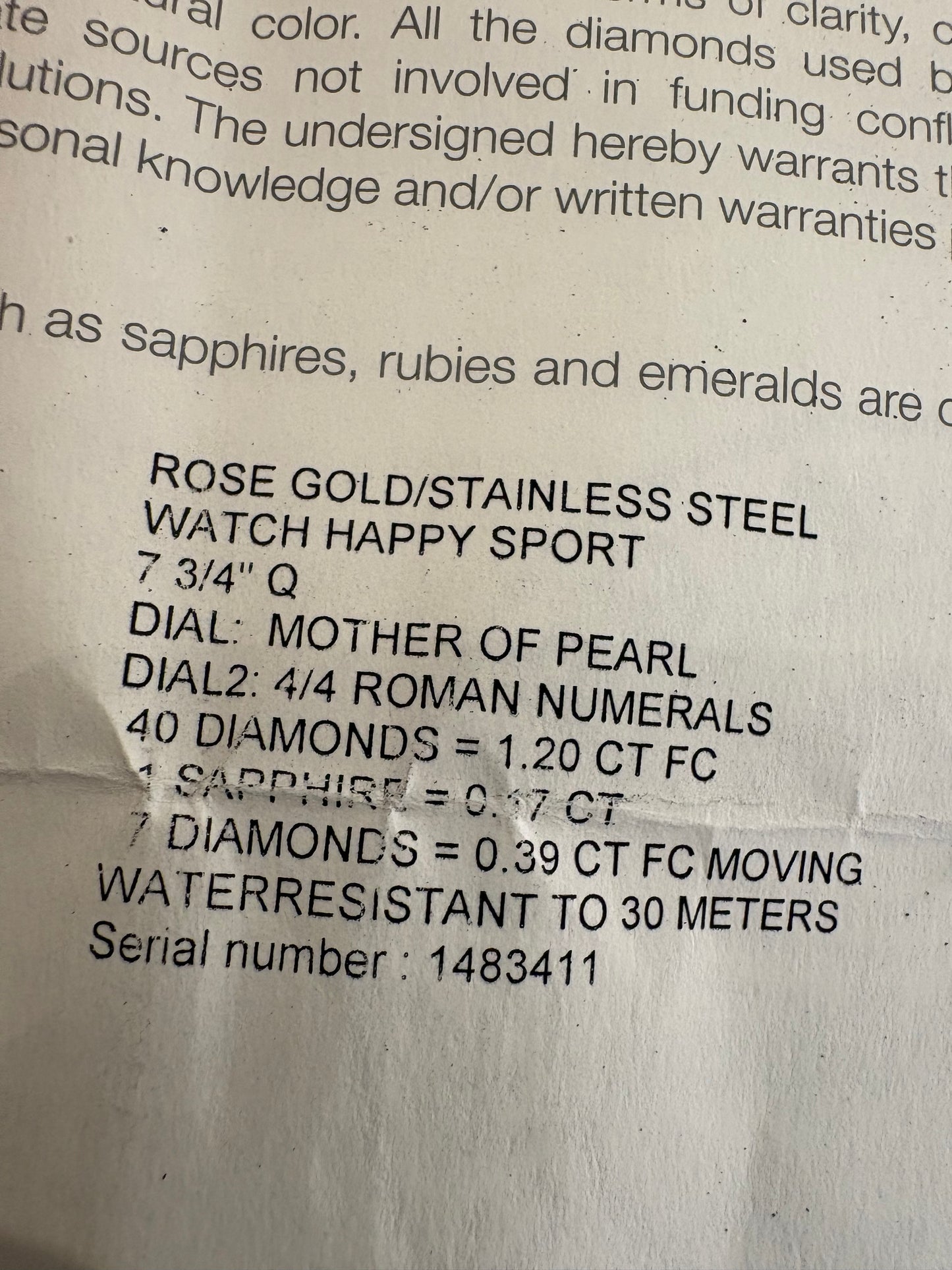 Orologio Chopard Happy Sport Con Diamanti, Acciaio E Oro Rosa 18k