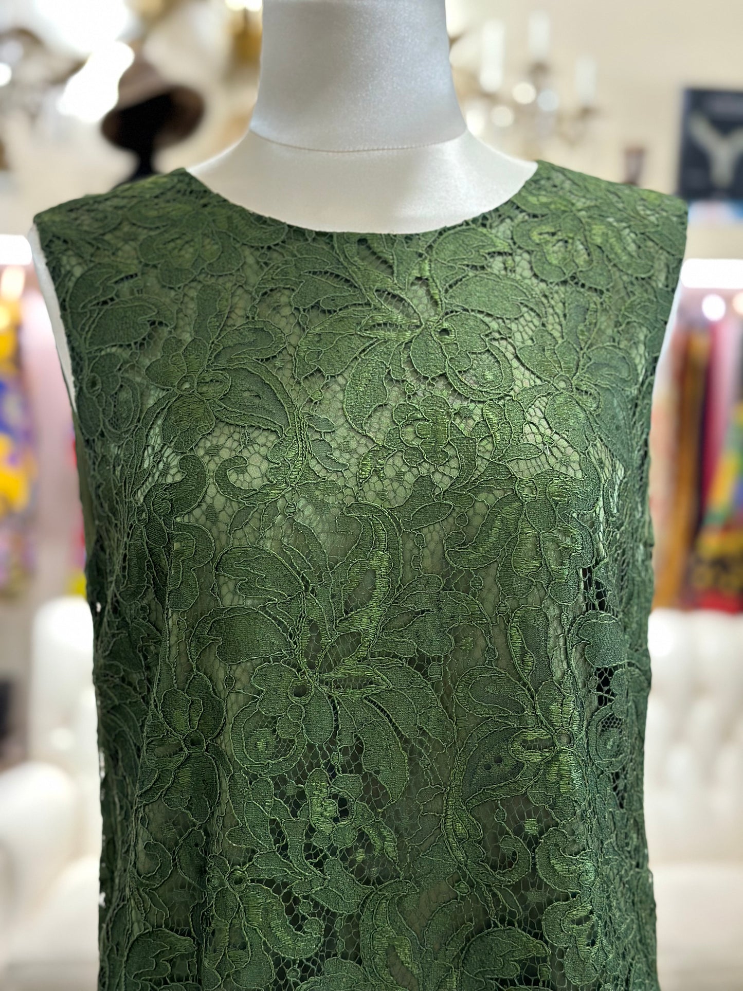 Dolce Gabbana abito in pizzo verde