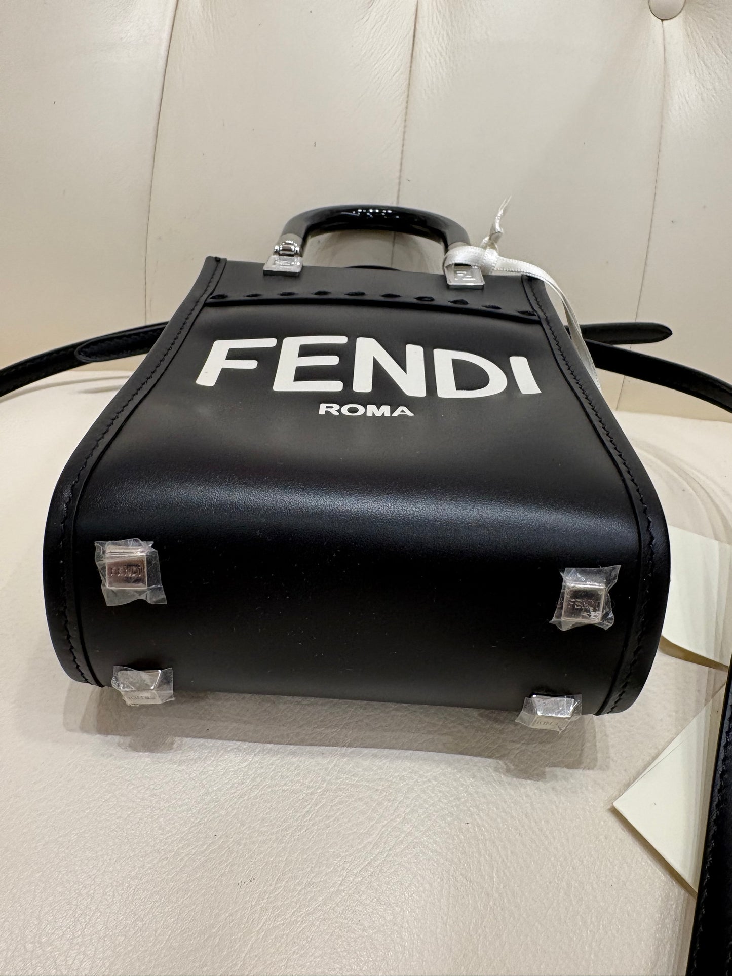 Fendi mini shopping bag macro logo