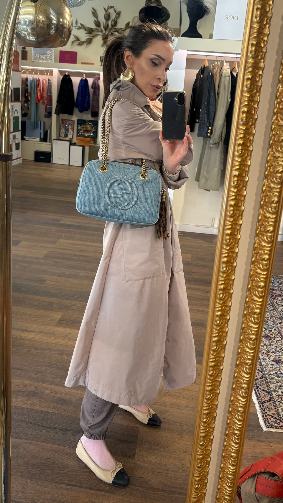 Gucci Soho Bag in denim e nappina pelle