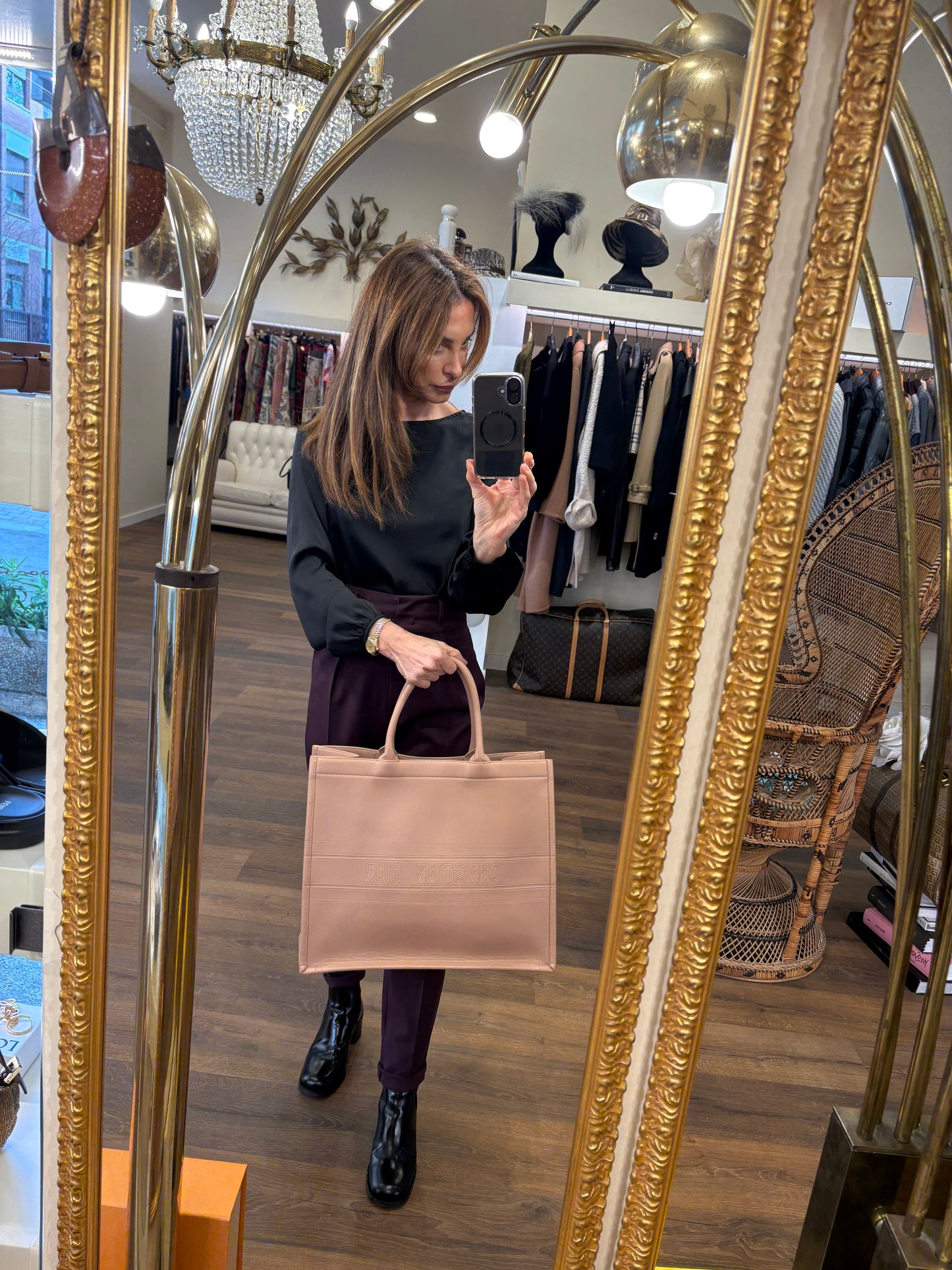 Dior Tote Bag in pelle rosa