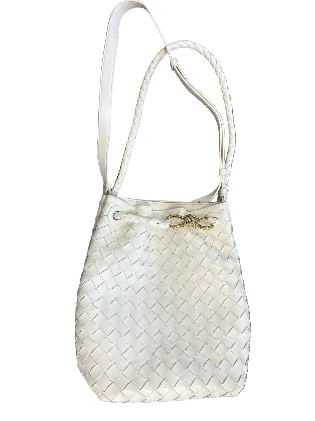 Bottega Veneta Andiamo Bucket piccola avorio . Nuovo