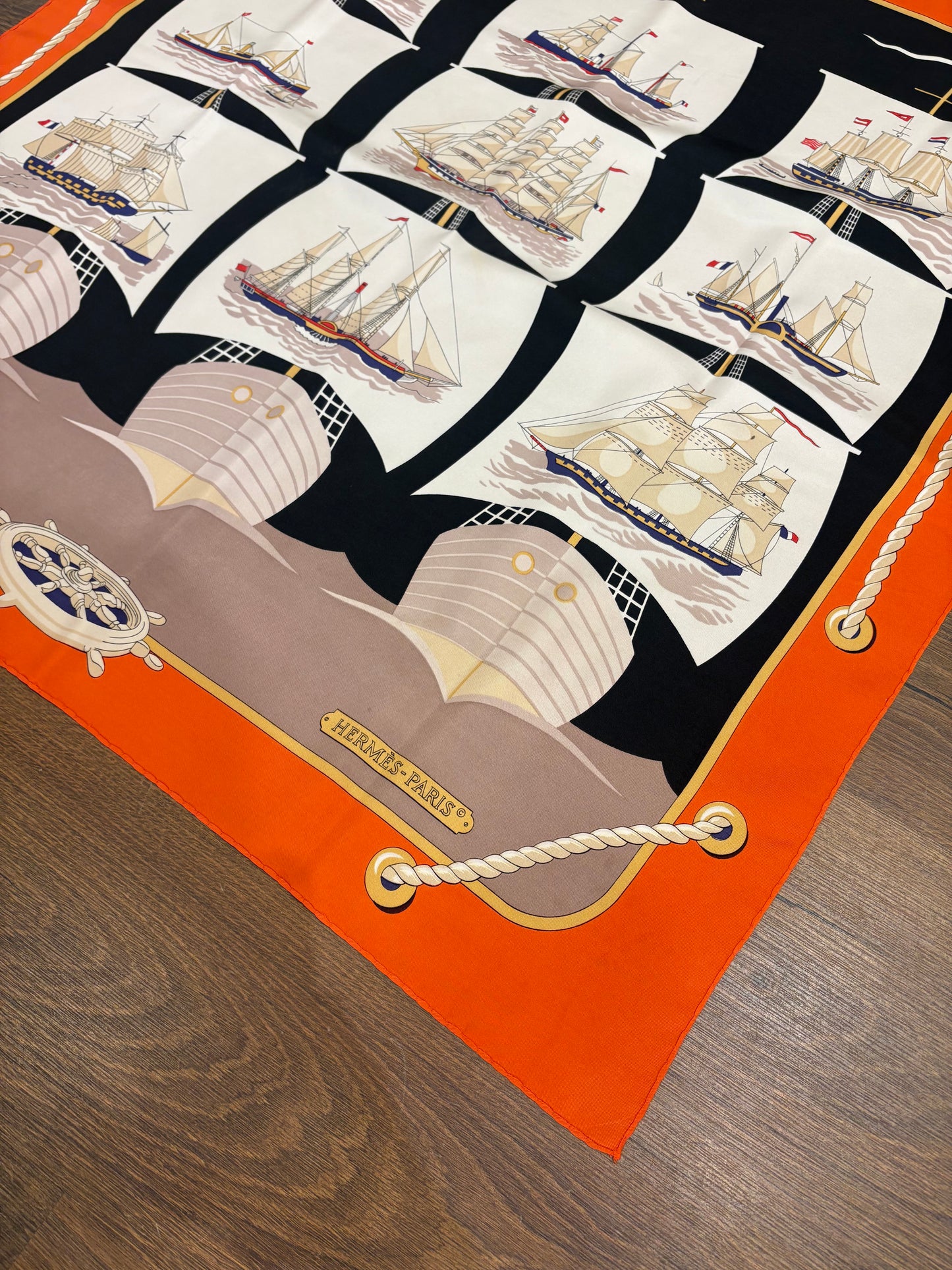 Hermès carre’  seta 90x90 Le Grand Largue