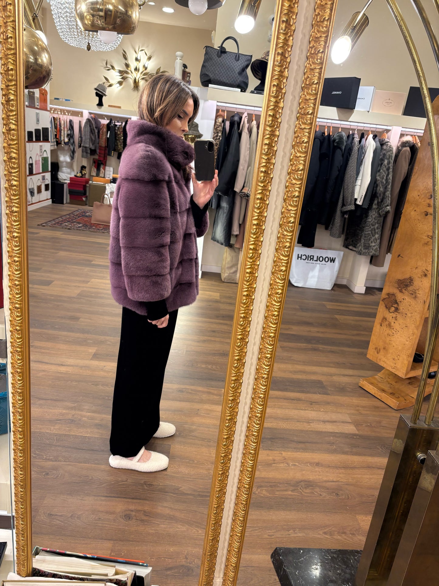 Visone femmina viola S