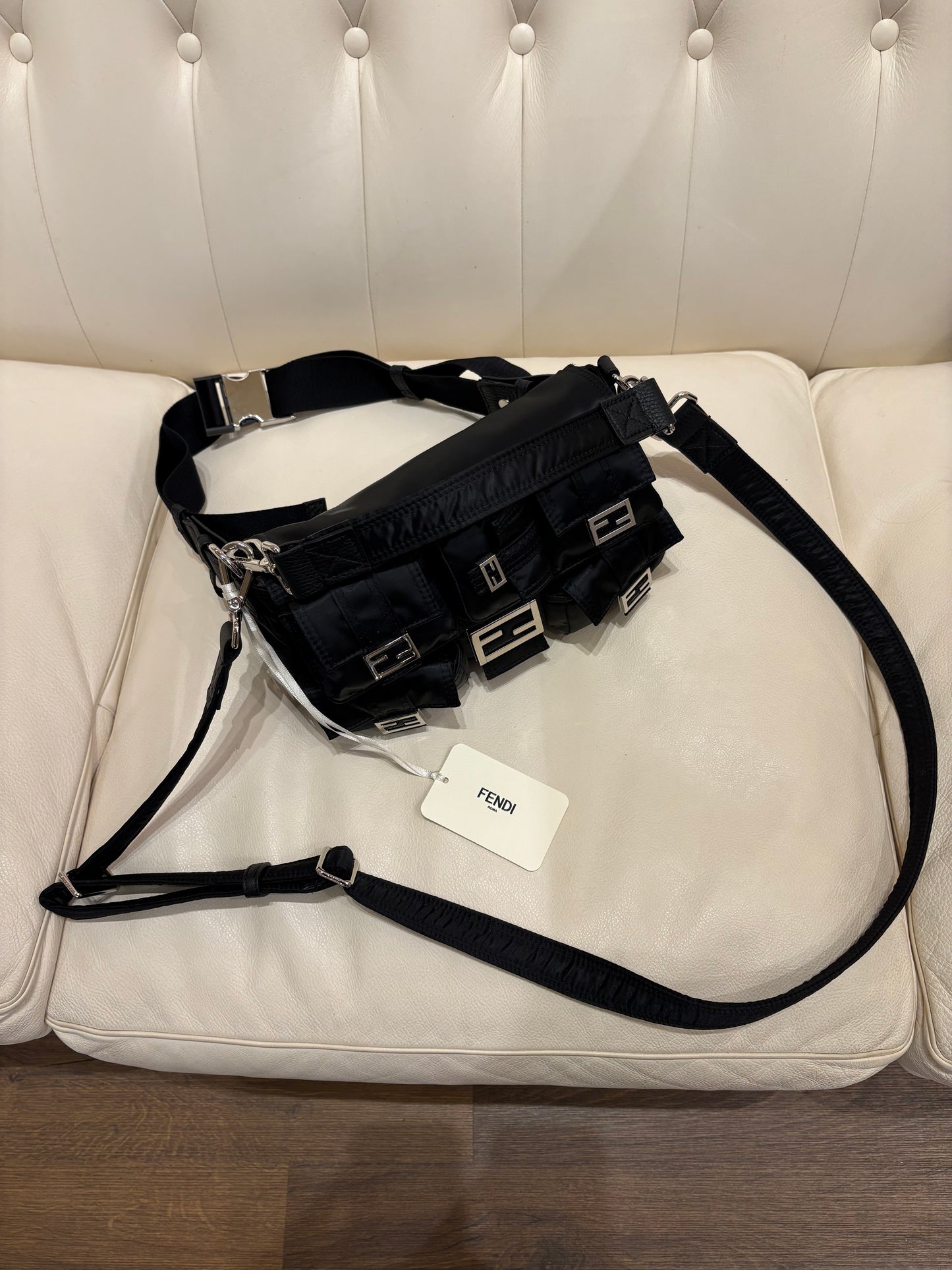 Fendi borsa  multipocket in nylon