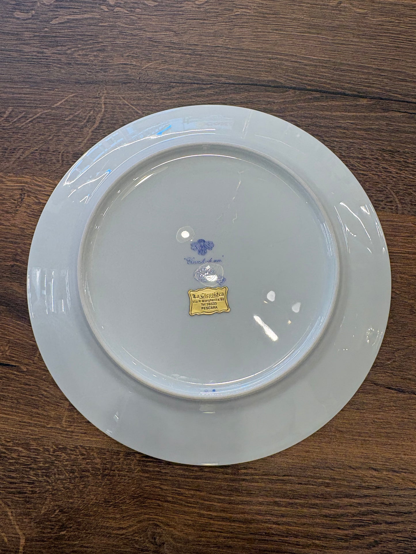 Piatto Piano Hermès "Cocarde de Soie" in Porcellana di Limoges 27 cm. Nuovo