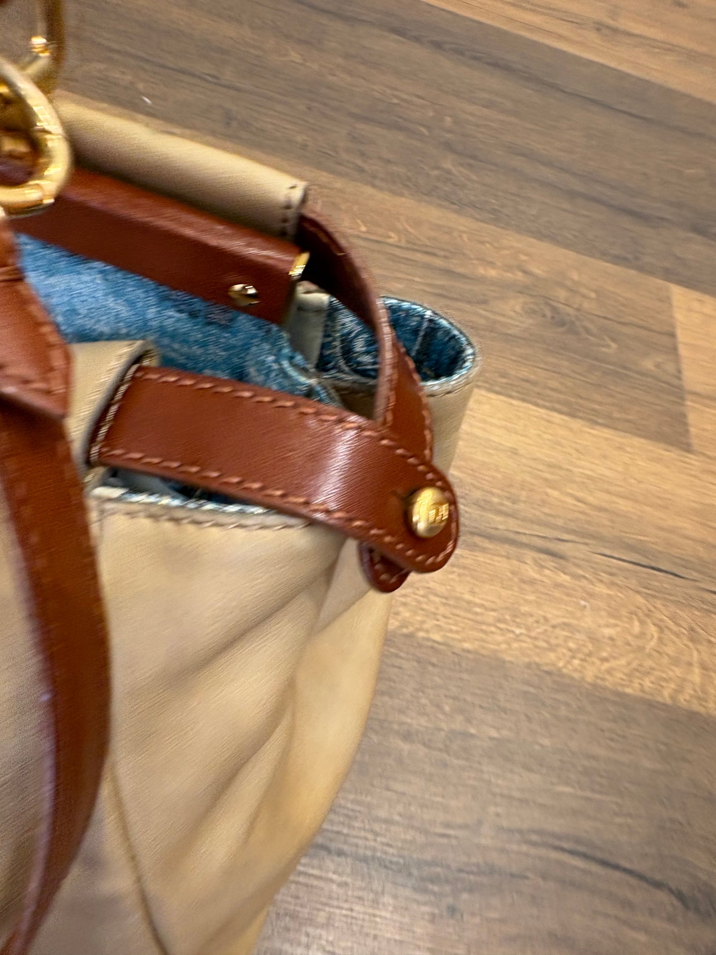 Fendi Peekaboo Large con Interno Denim Print