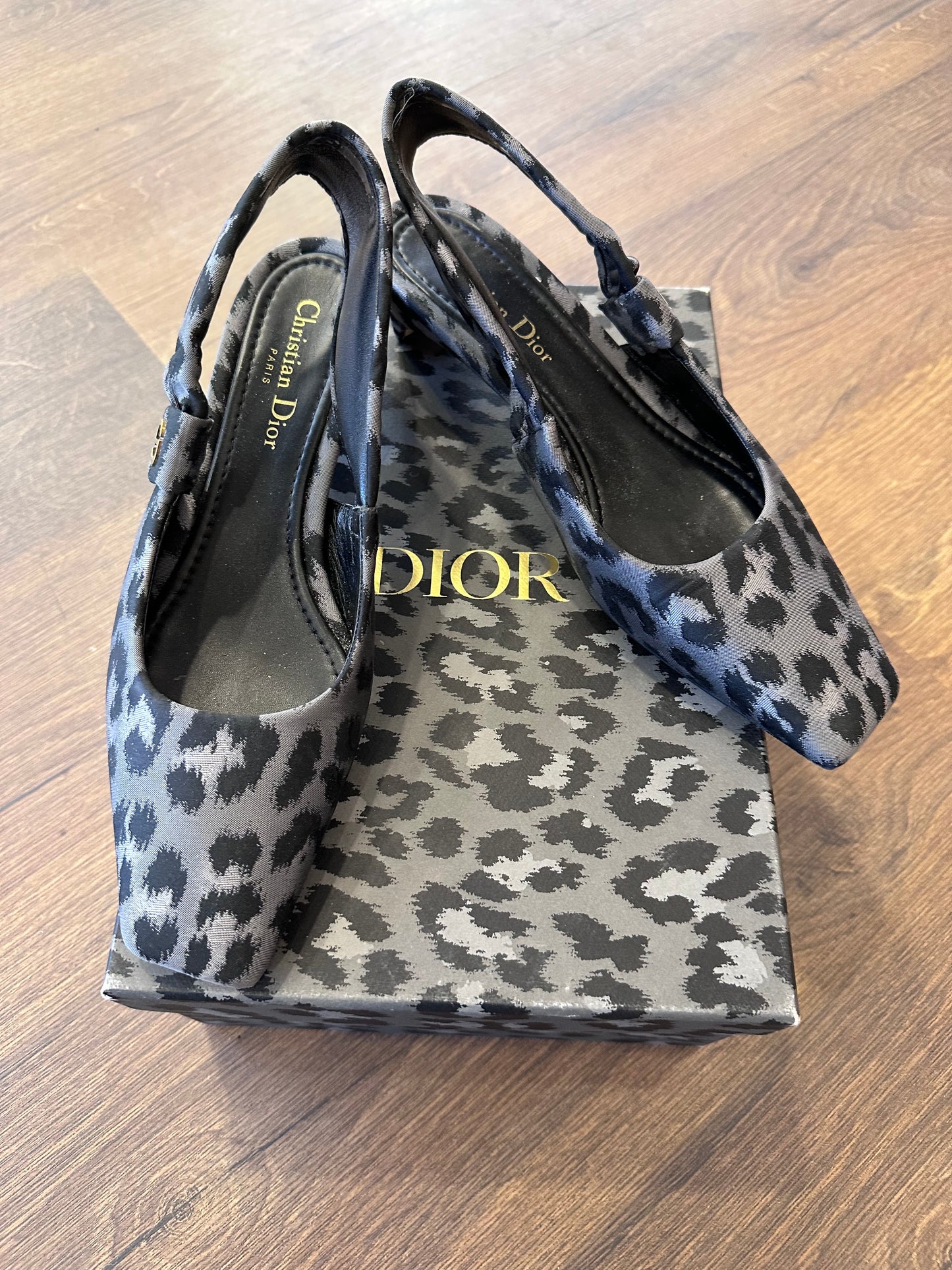 Dior Mizza slingback leo grigio