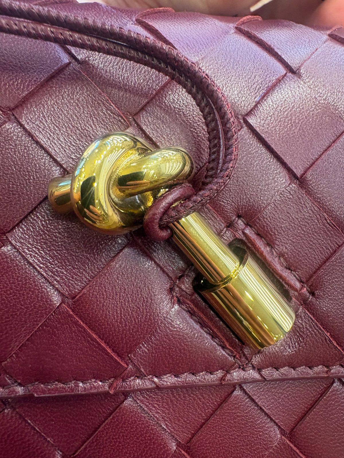 Bottega Veneta Andiamo Clutch Barolo. Nuovo