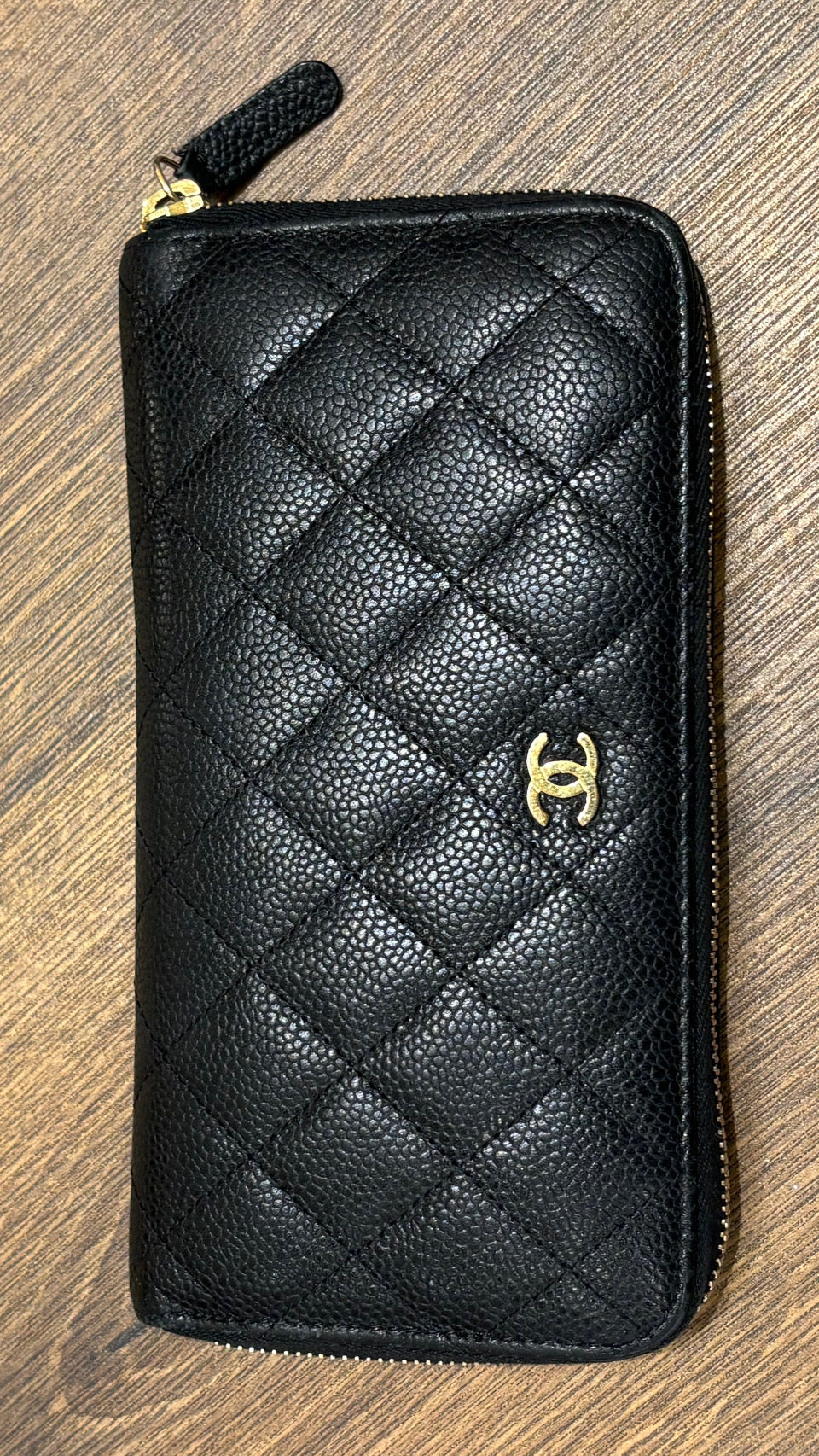 Chanel Portafoglio  Timeless in Pelle Caviar e Oro