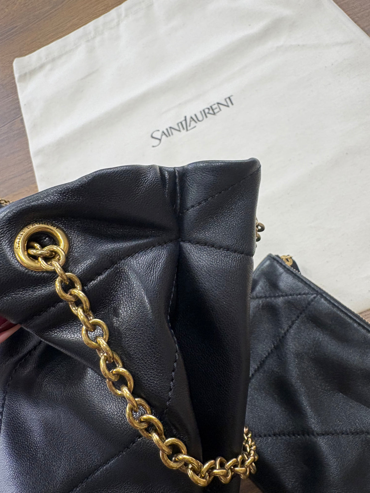 Saint Laurent Jamie Pochon in Nappa Trapuntata con Pochette Nuova Collezione . Nuova