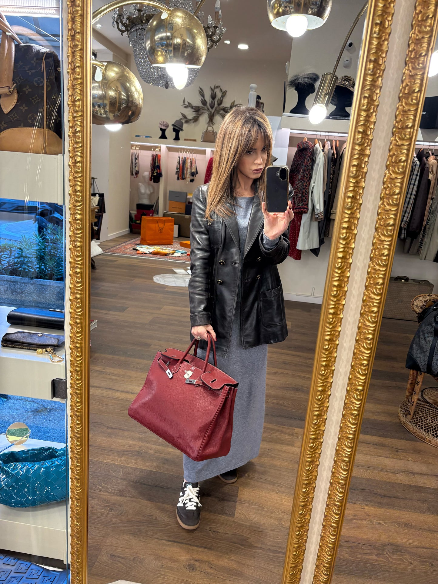 Hermès Paris Birkin 40 rouge granate hw gold