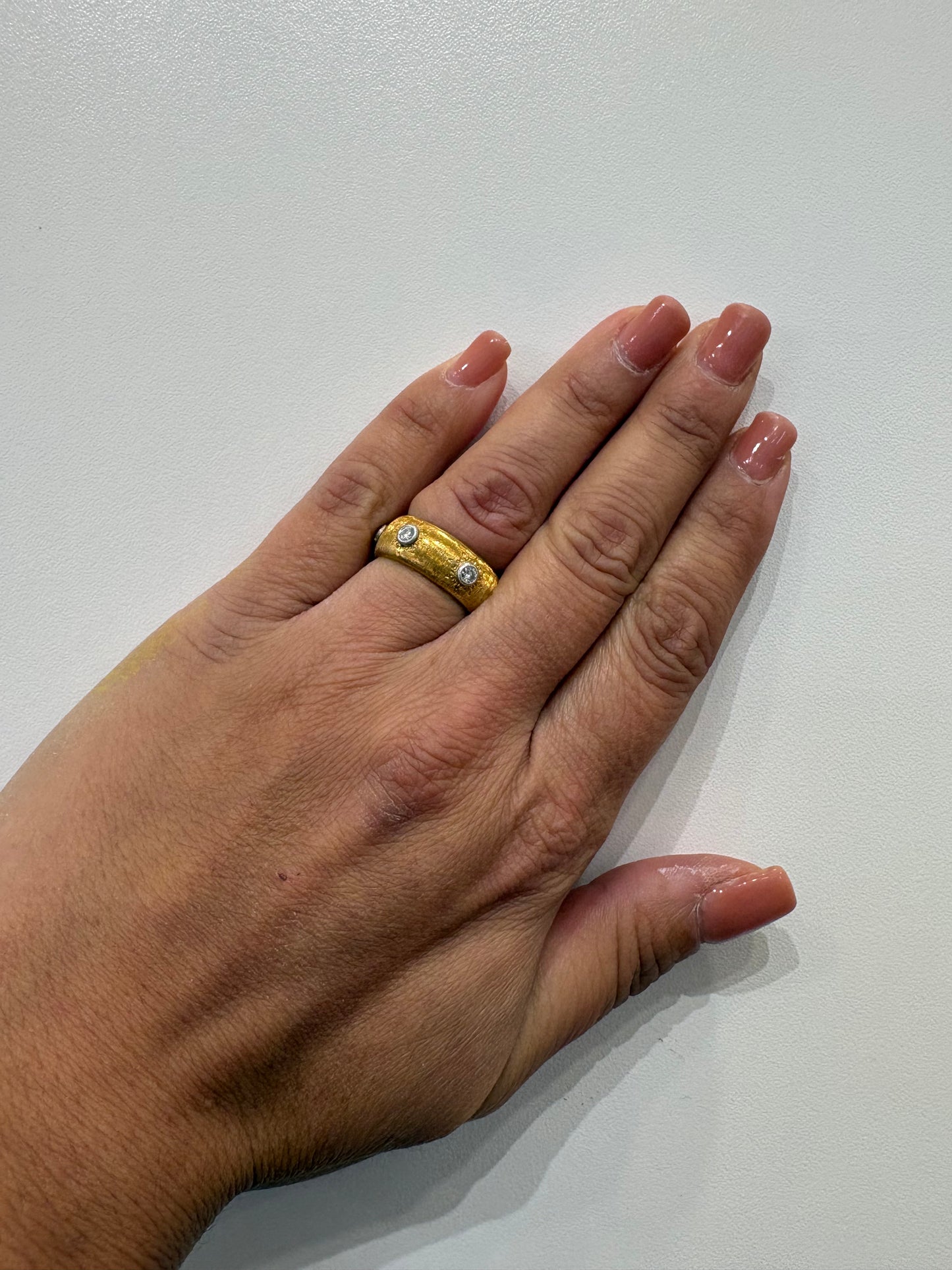 Mario Buccellati anello Eternelle Macri in oro rosa 18kt e brillanti certificato