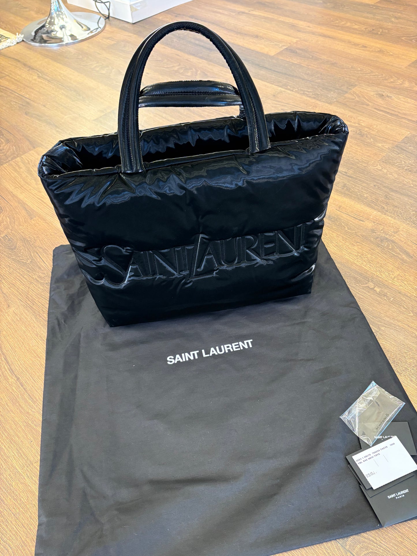 Saint Laurent shopper bag in silktech" trapuntato