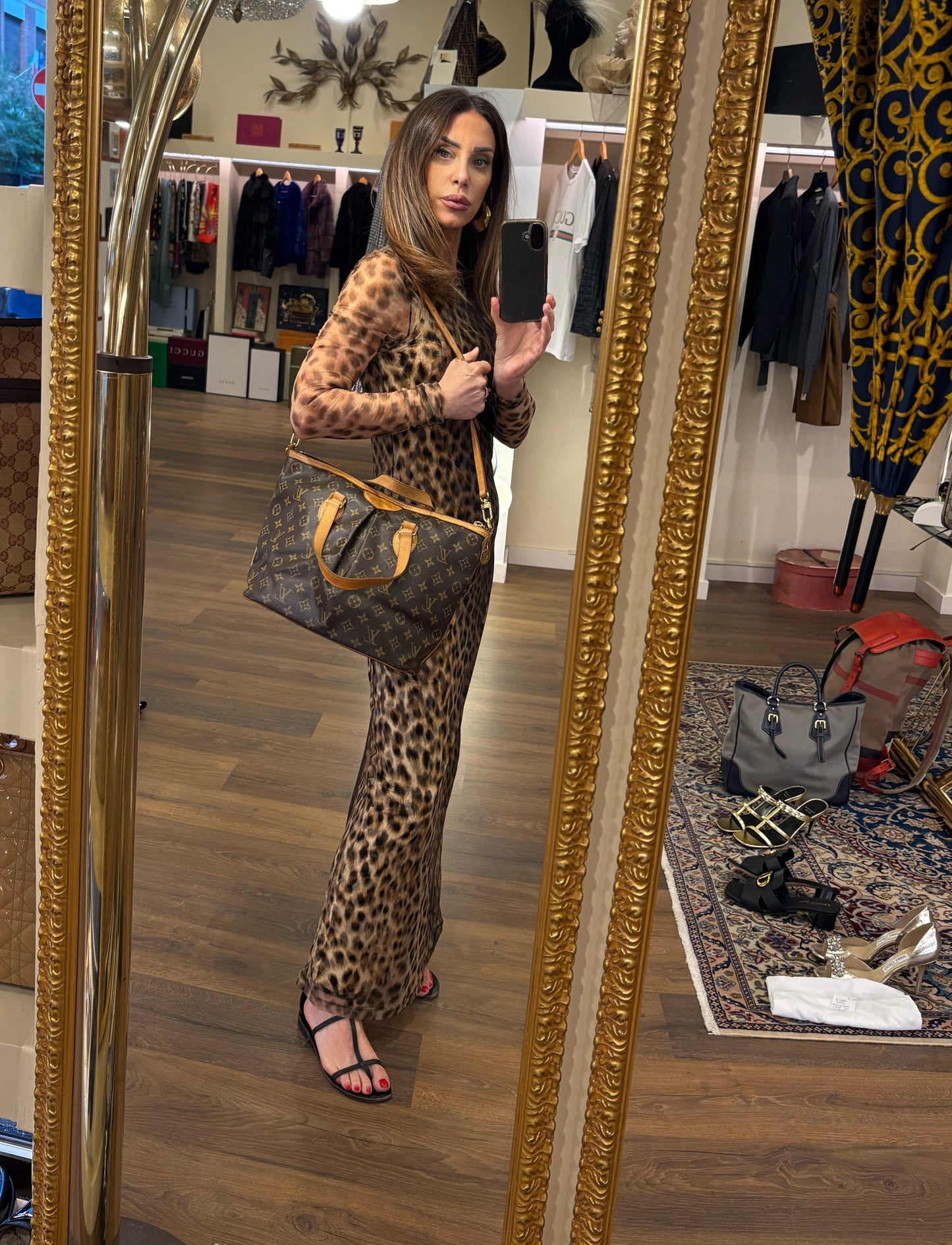 Louis Vuitton Palermo gm in tela monogram e pelle