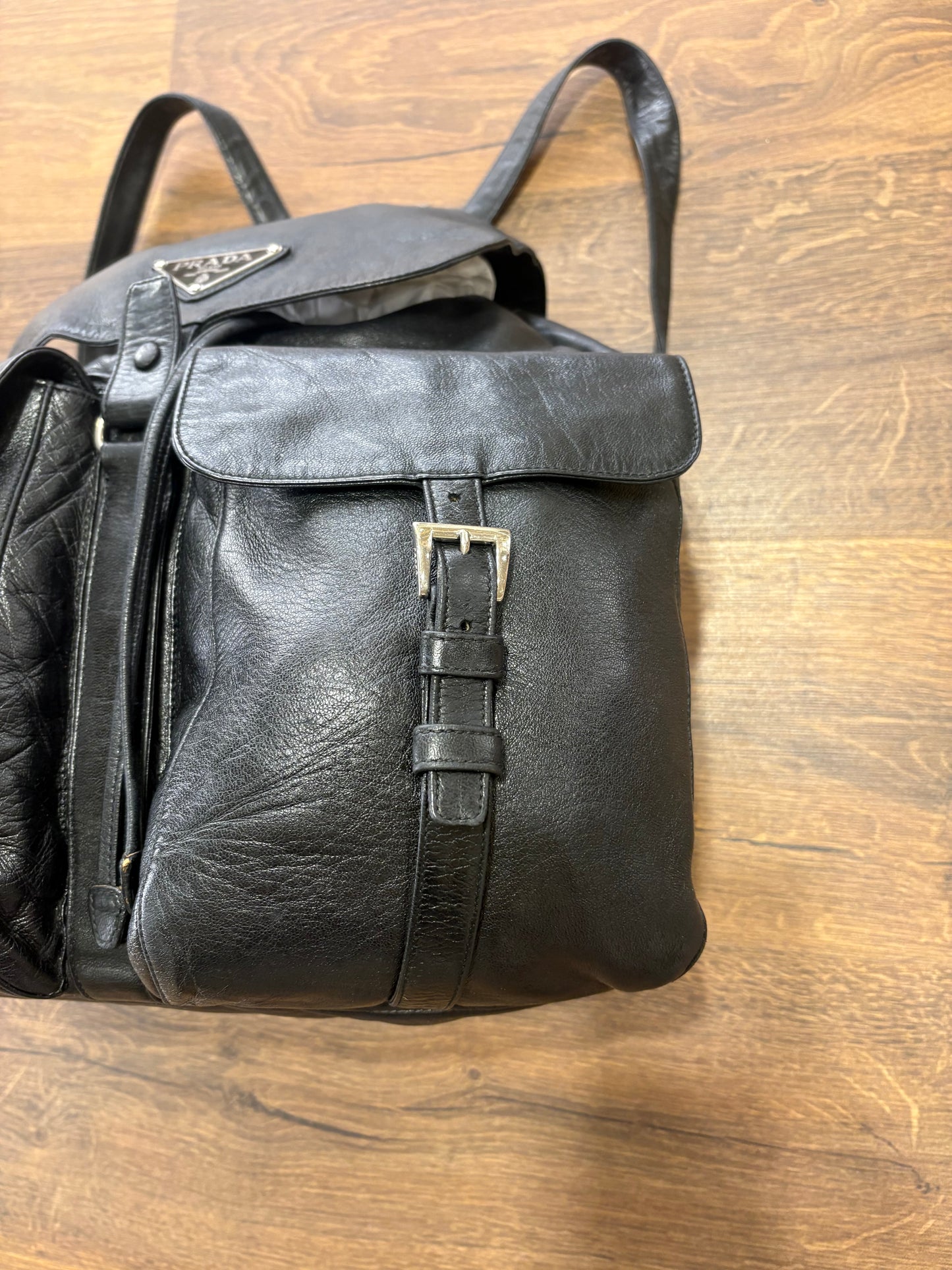 Prada zaino in pelle nero