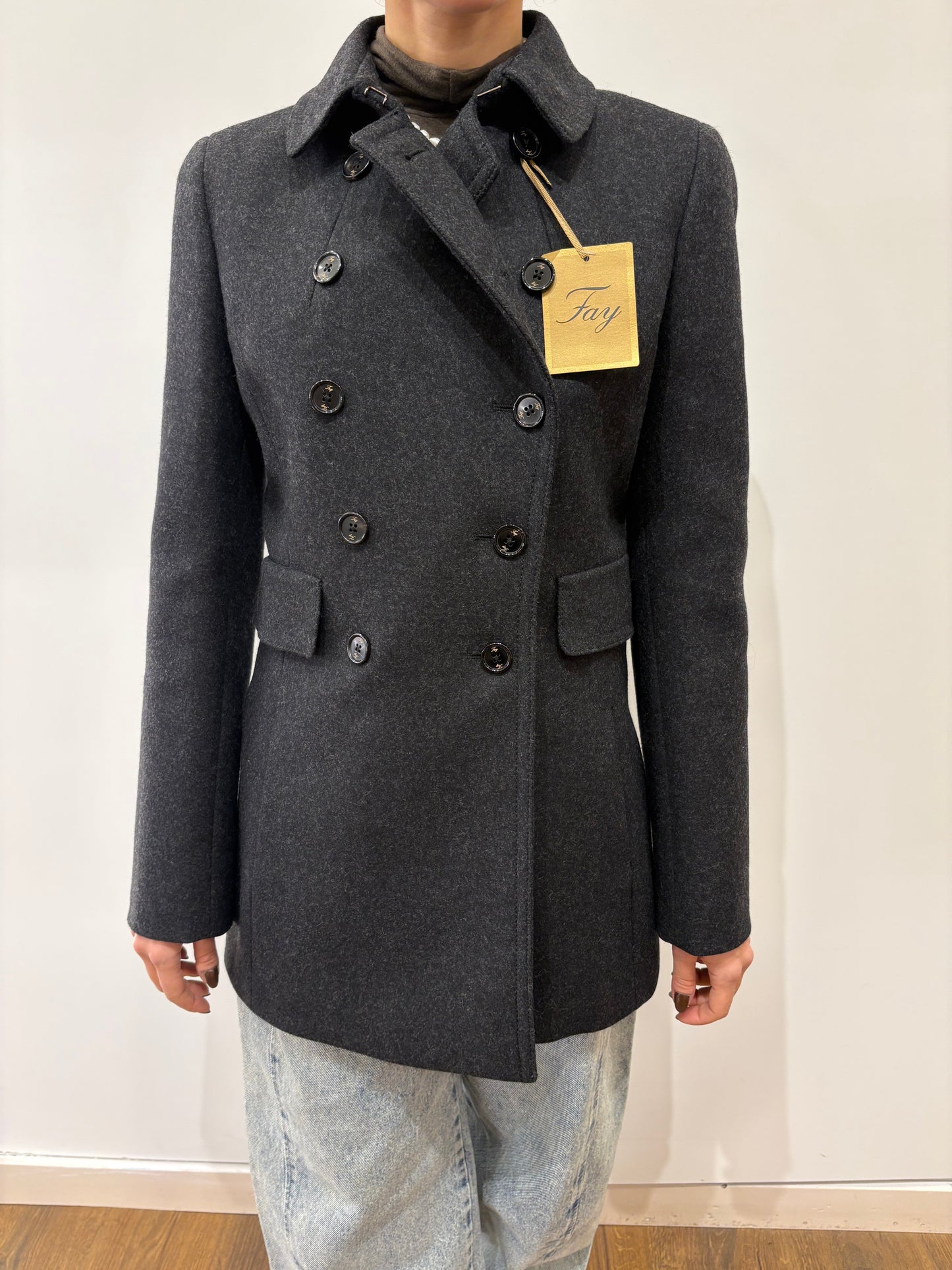 Fay cappottino pura lana antracite 40 nuovo