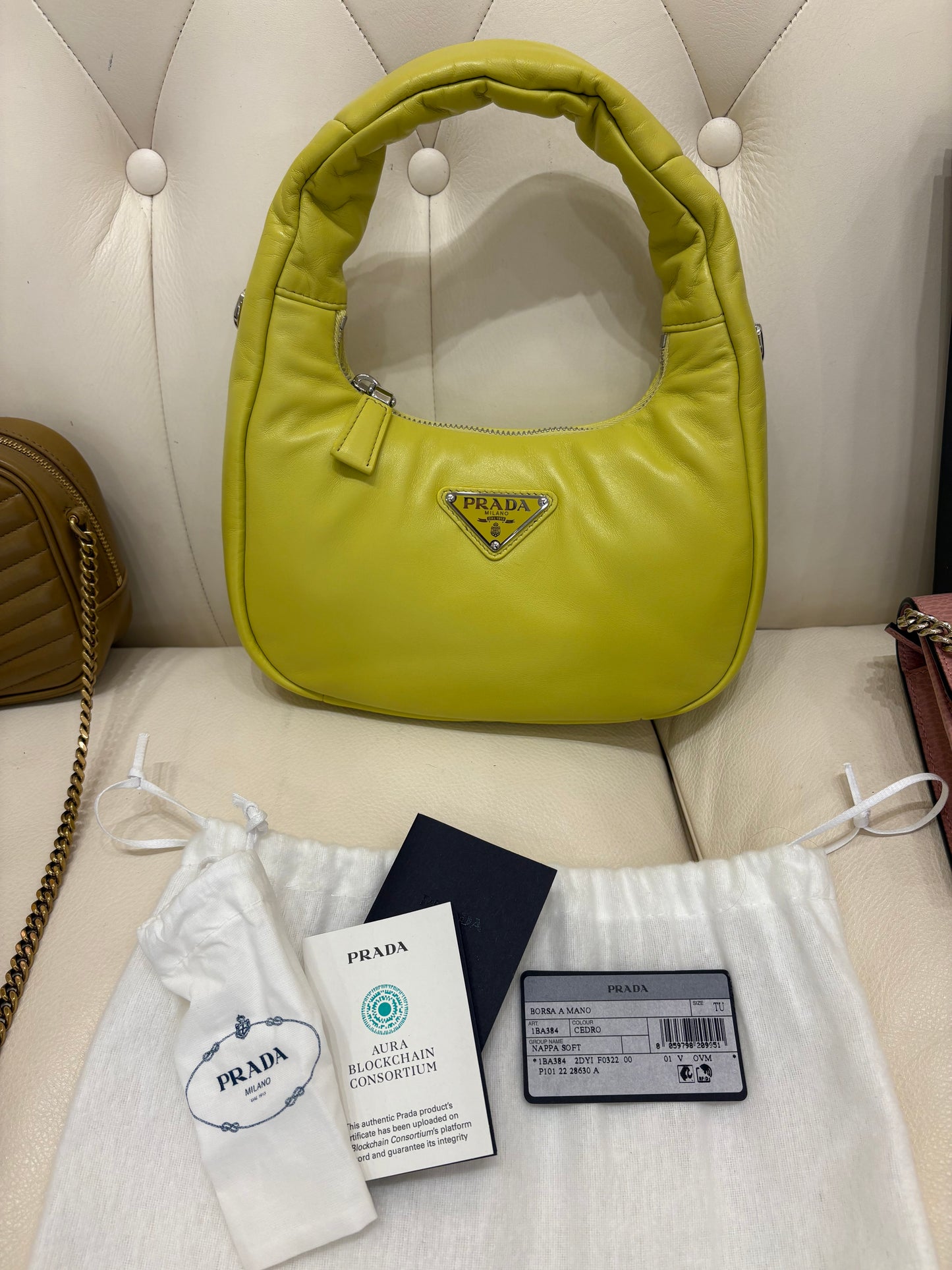 Prada borsa mini in nappa di pelle