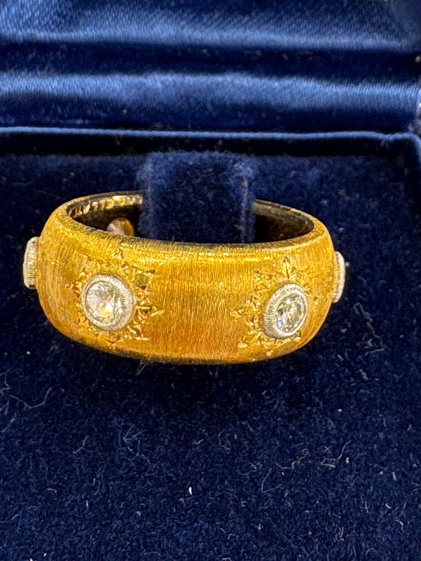 Mario Buccellati anello Eternelle Macri in oro rosa 18kt e brillanti certificato