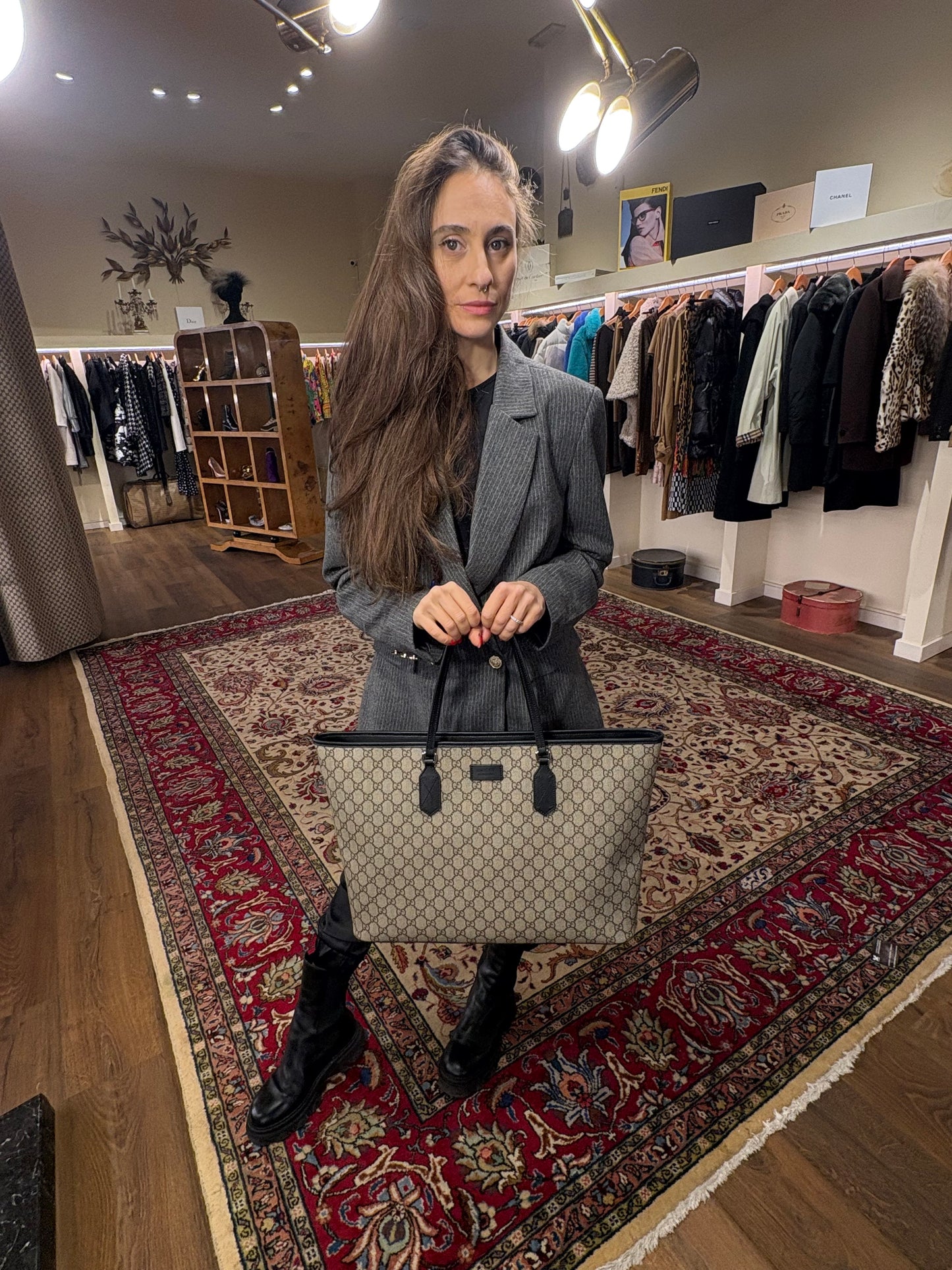 Gucci shopper Ophidia in canvas GG Supreme. Nuova