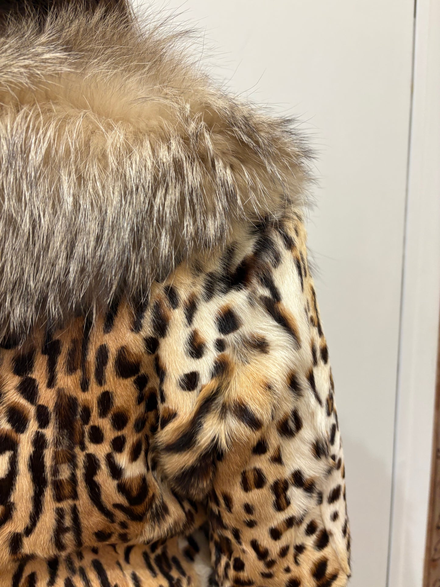 Giacca in lapin e revers in volpe .ita Xs