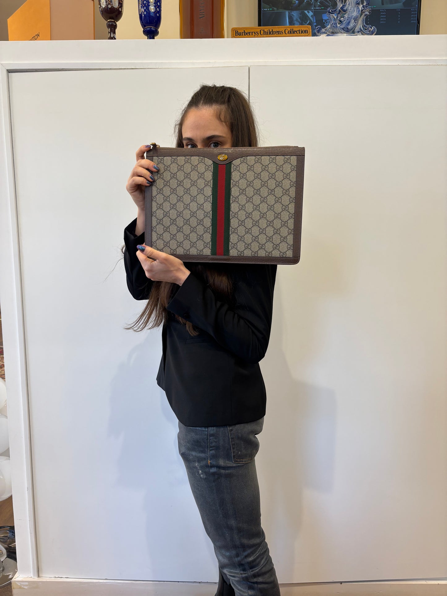 Gucci pochette Ophidia in tela GG Supreme