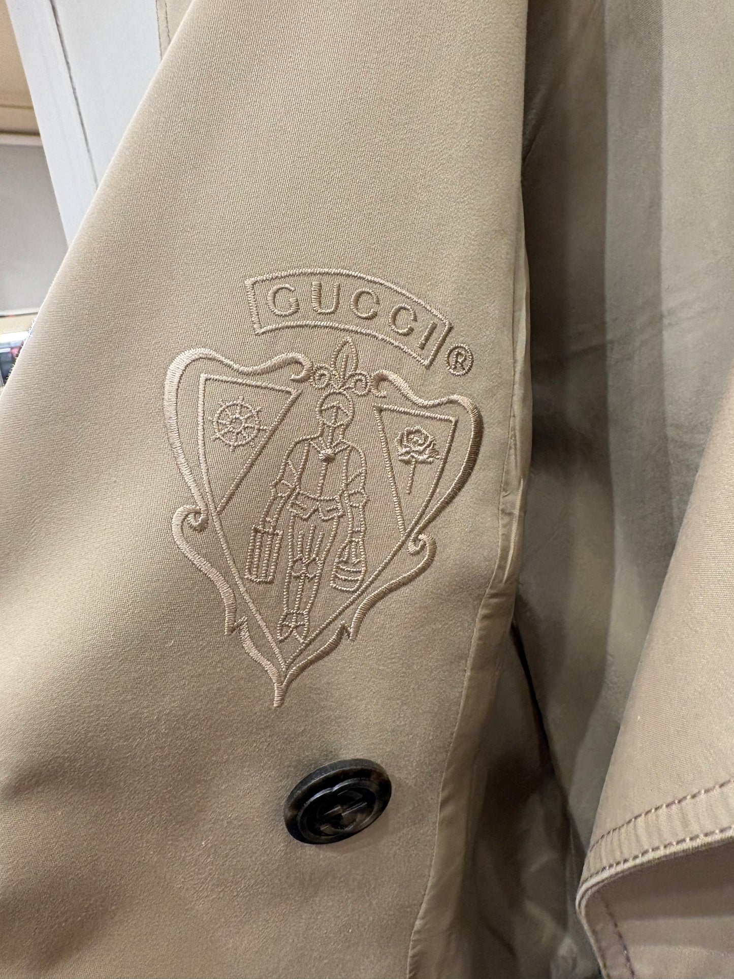 Gucci trench sfoderato S dettagli bamboo