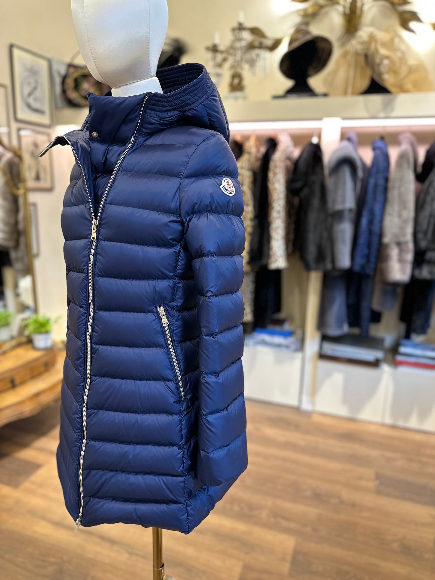 Moncler  piumino azzurro 14 anni 38/40 donna