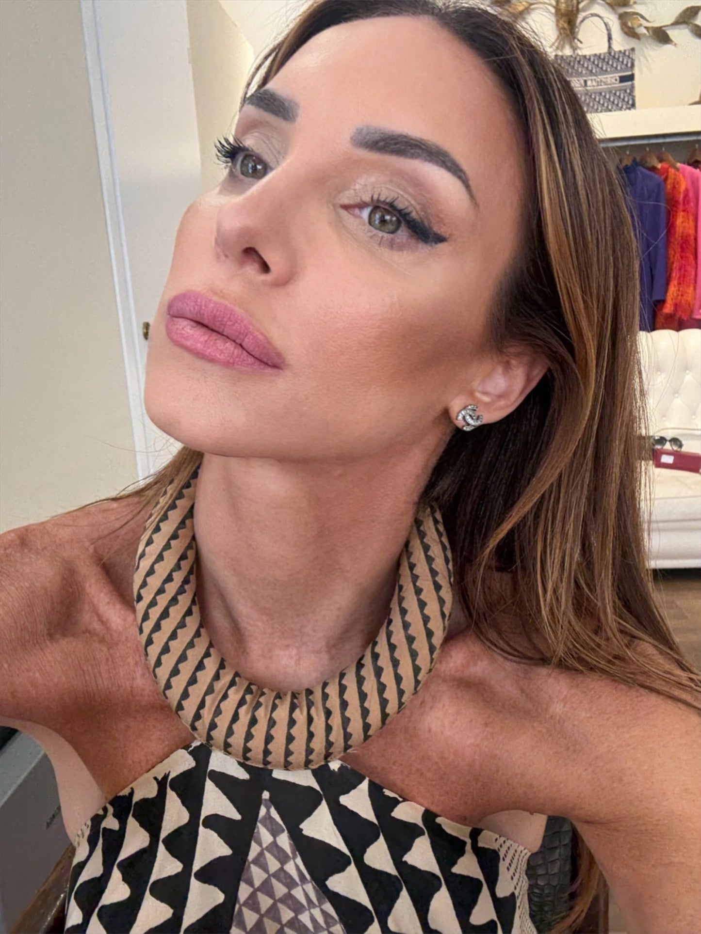 Chanel orecchini CC logo in metallo silver