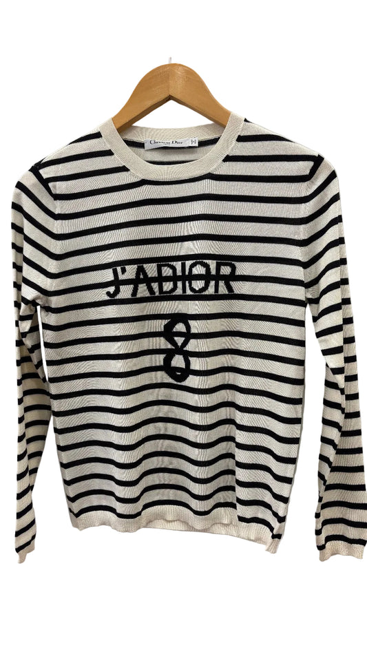 Dior maglia J’Adior 8 righe bianche e nere