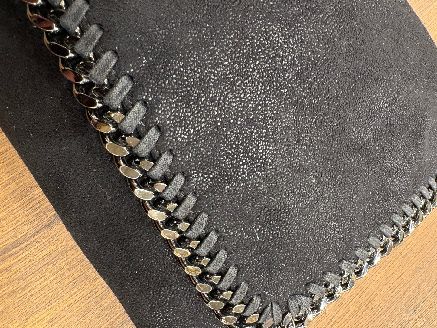 borsa a tracolla Falabella Stella McCartney in tessuto Shaggy Deer nero