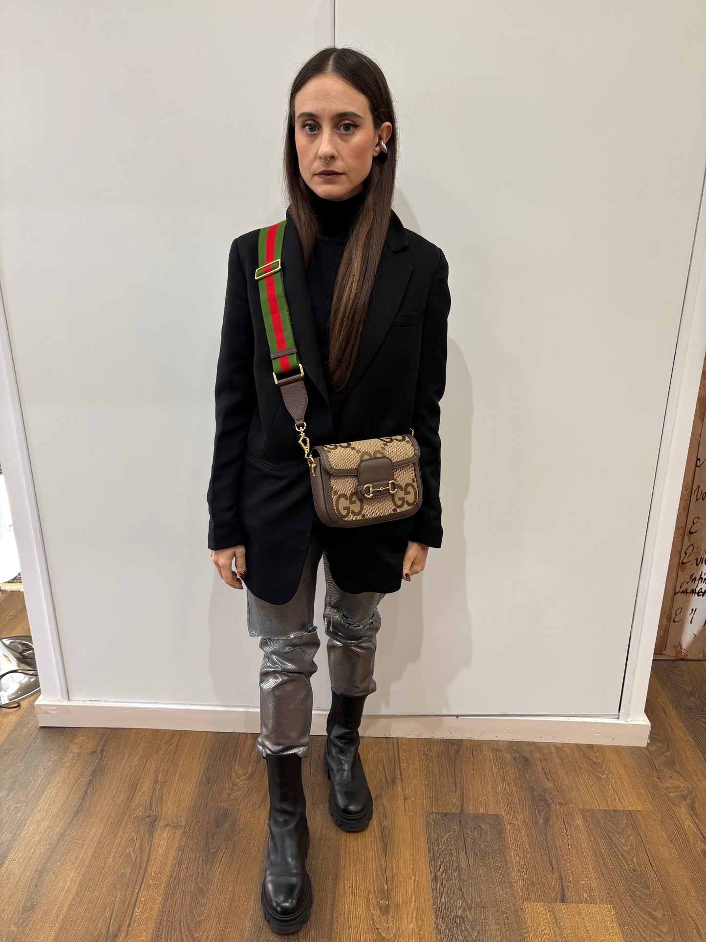 Gucci Horsebit 1955 Jumbo GG nuova