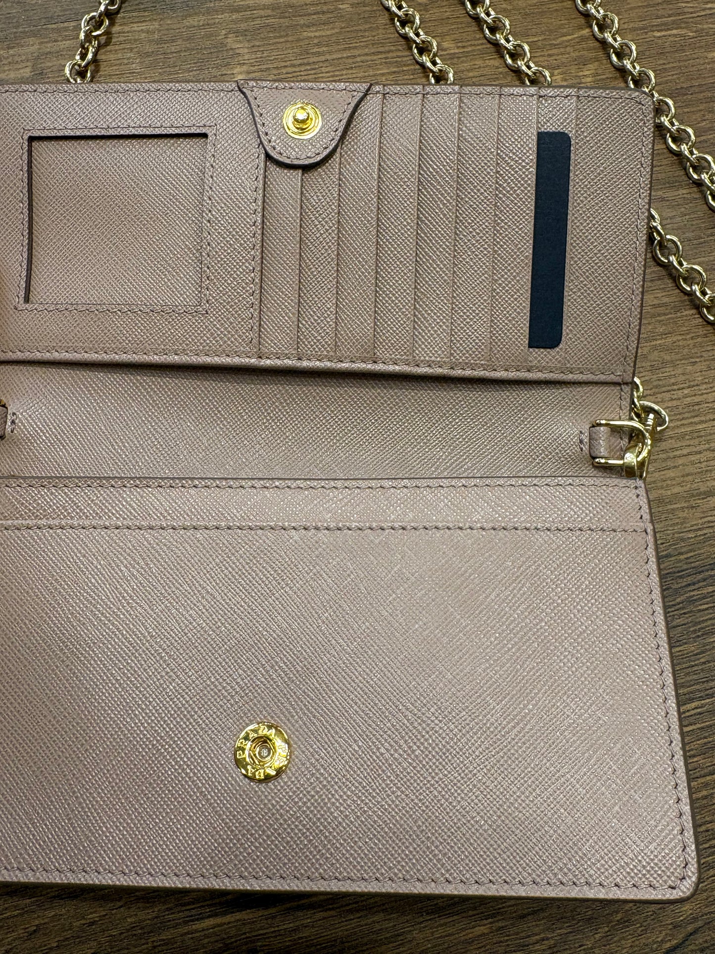 Prada mini Wallet bag pelle saffiano cipria