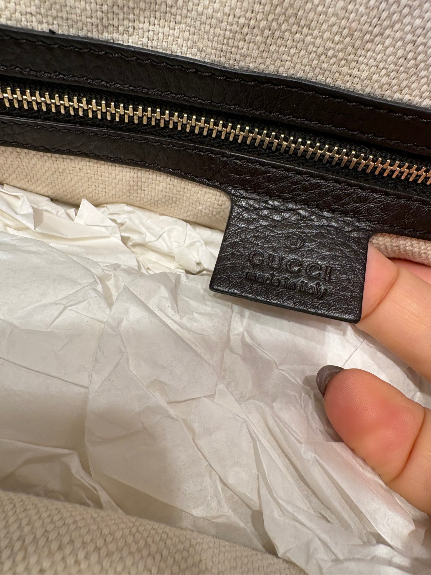 Gucci Diana  Tote Bag in tela GG e pelle  manici bamboo