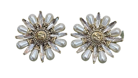 Gucci orecchini fiore perle