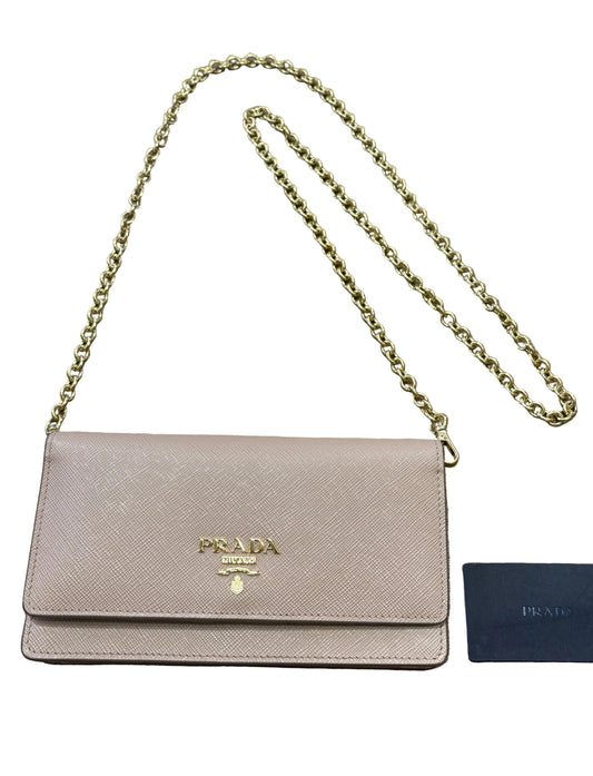 Prada mini Wallet bag pelle saffiano cipria